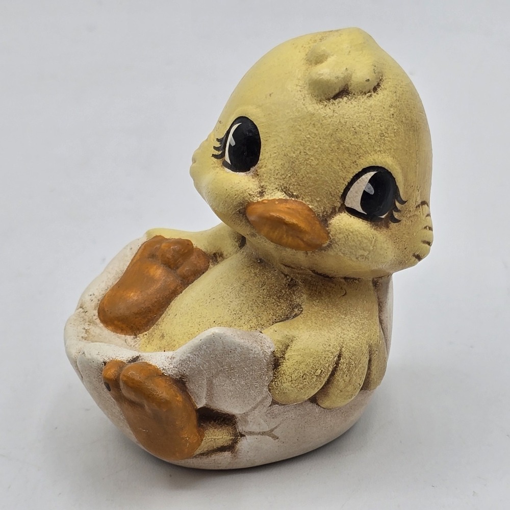 Vintage Hatching Chicken Chick Duck Bird Figurine Miniature Kitschy Cottagecore